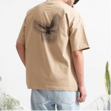 Men's Vintage Pigeon Print Casual T-Shirt