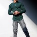 Men's Casual Slim Long-sleeved T-shirt Fitness Running Top Casual Slim Half-zip Men's Long-sleeved Bottoming Shirt