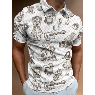 Hawaiian Travel Resort Polo Shirt