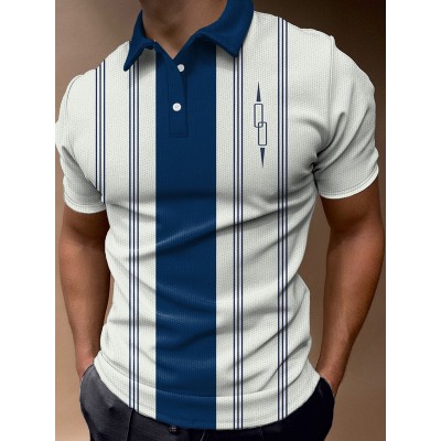 Men's Fashion Casual Basic Short Sleeve Polo Shirt