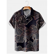 Rose Gold and Black Monster Short Sleeve Polo Shirt