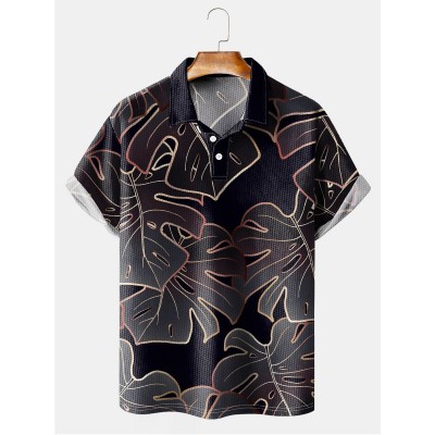 Rose Gold and Black Monster Short Sleeve Polo Shirt